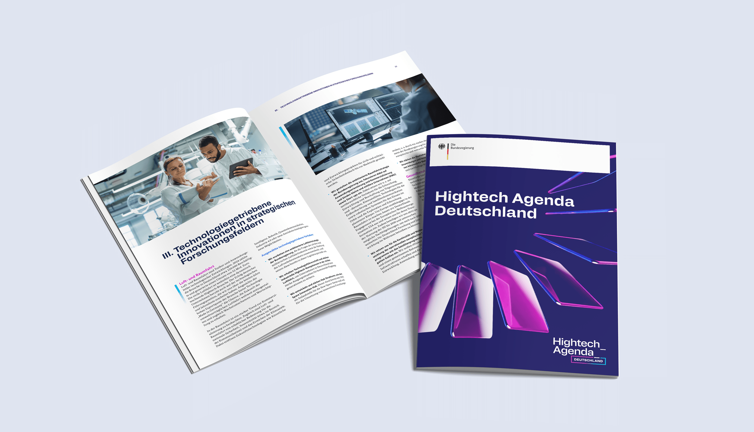 Broschüre und Kommunikationsmaterialien zur Hightech Agenda Deutschland